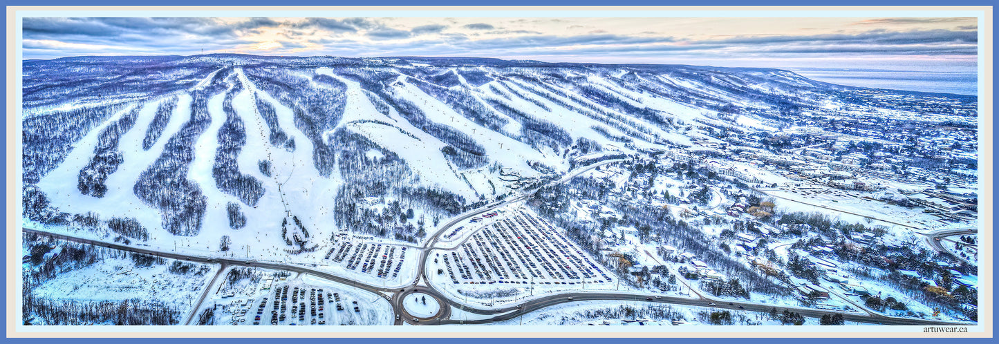 Winter at Blue Mountain Yoga Towel