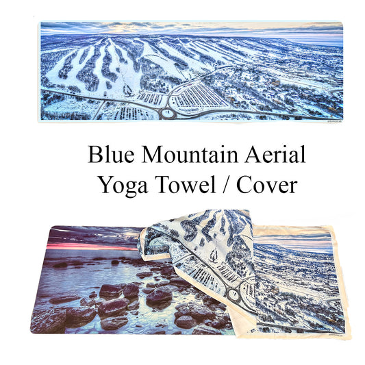 Winter at Blue Mountain Yoga Towel