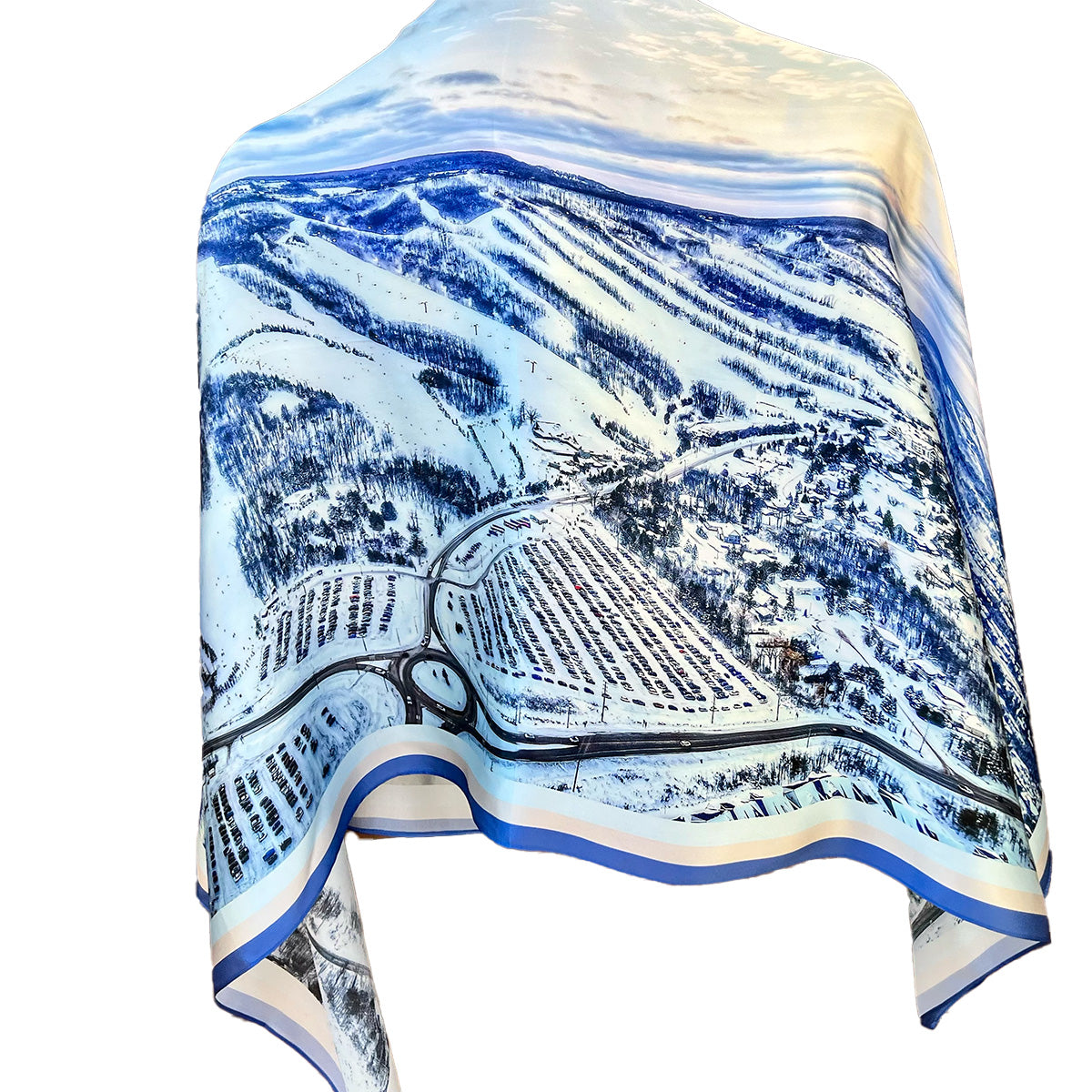 Winter at Blue Mountain Silk Scarf / Shawl