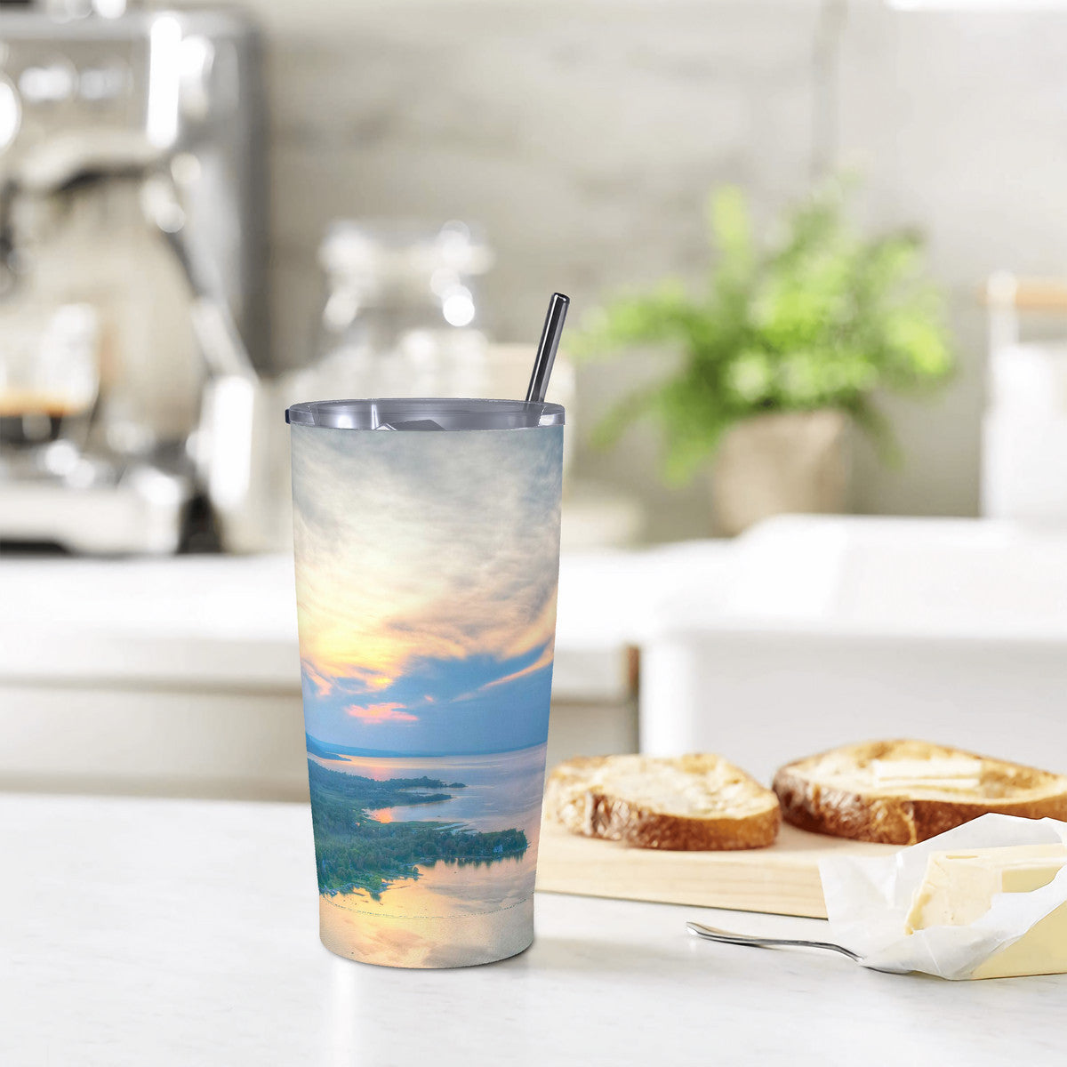 GBH Georgian Bay Glow 20oz Stainless Steel Straw Lid Cup