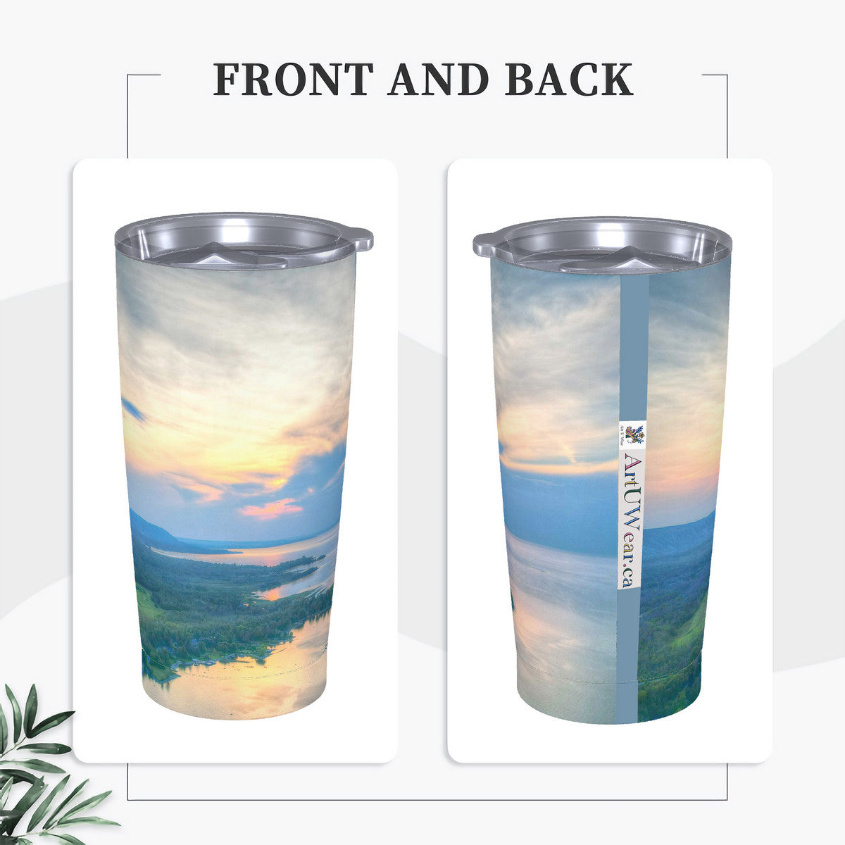 GBH Georgian Bay Glow 20oz Stainless Steel Straw Lid Cup