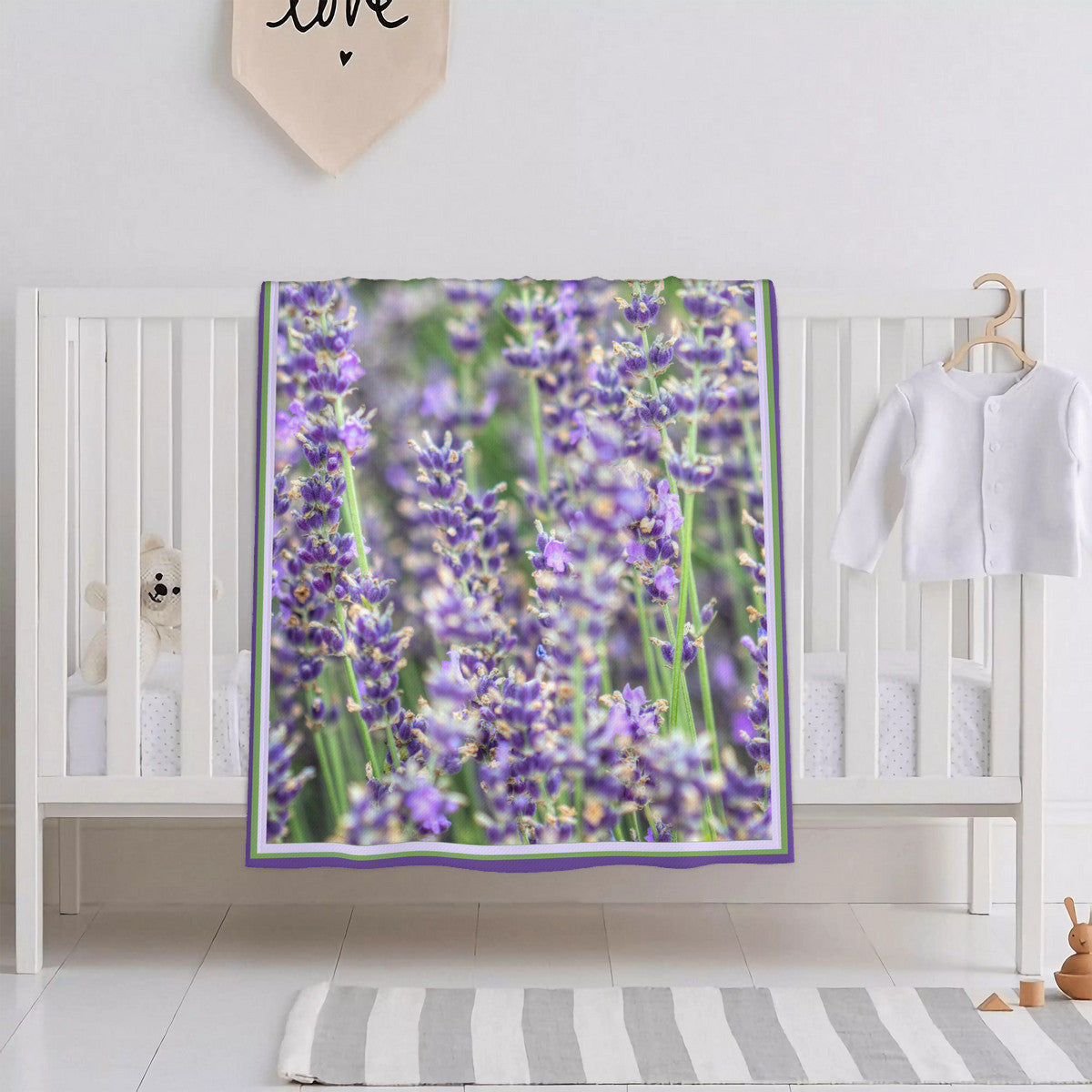 Lavender Fields Soft Baby Blanket