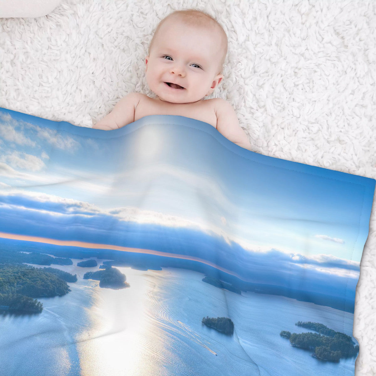 Lake Rosseau Sunset Soft Baby Blanket
