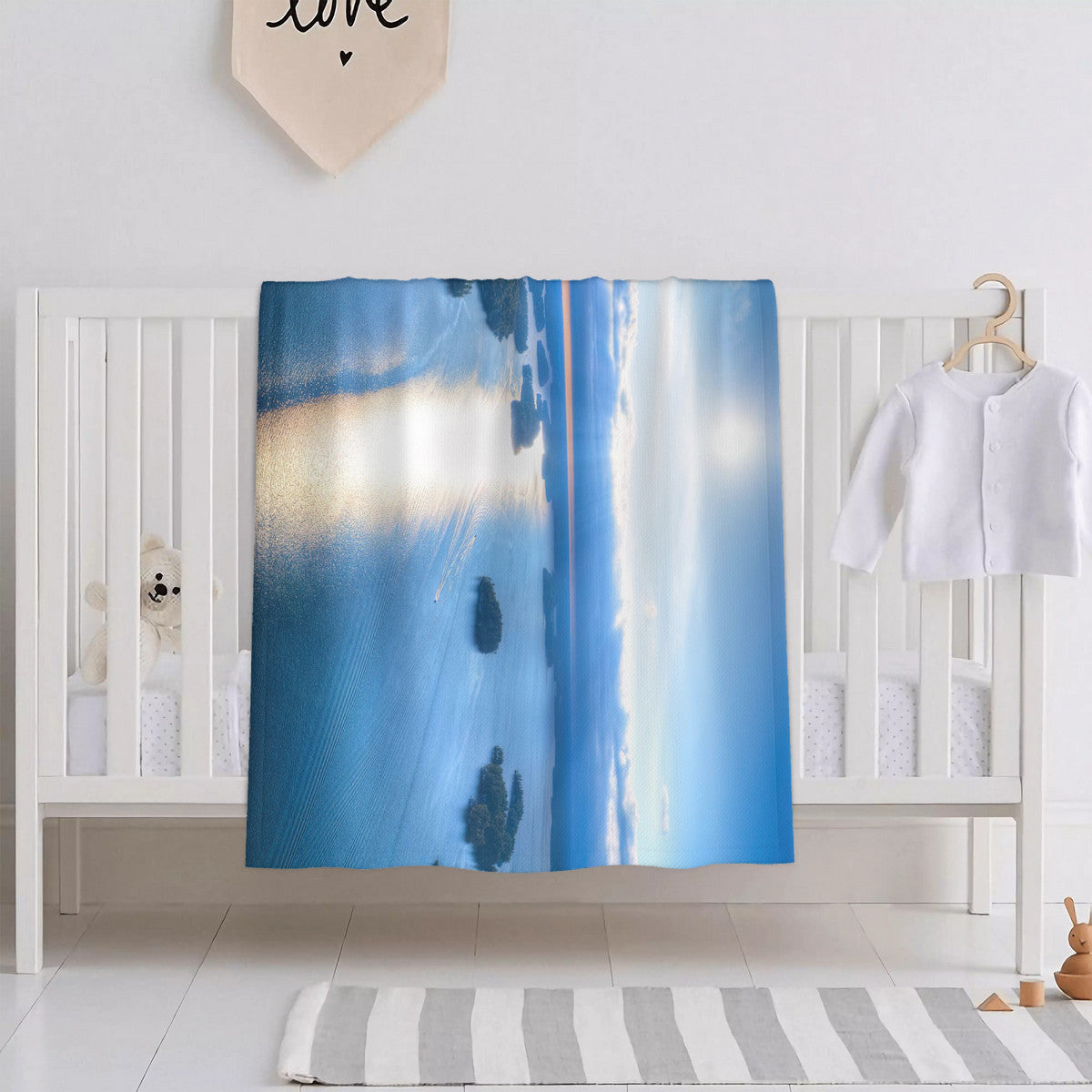 Lake Rosseau Sunset Soft Baby Blanket