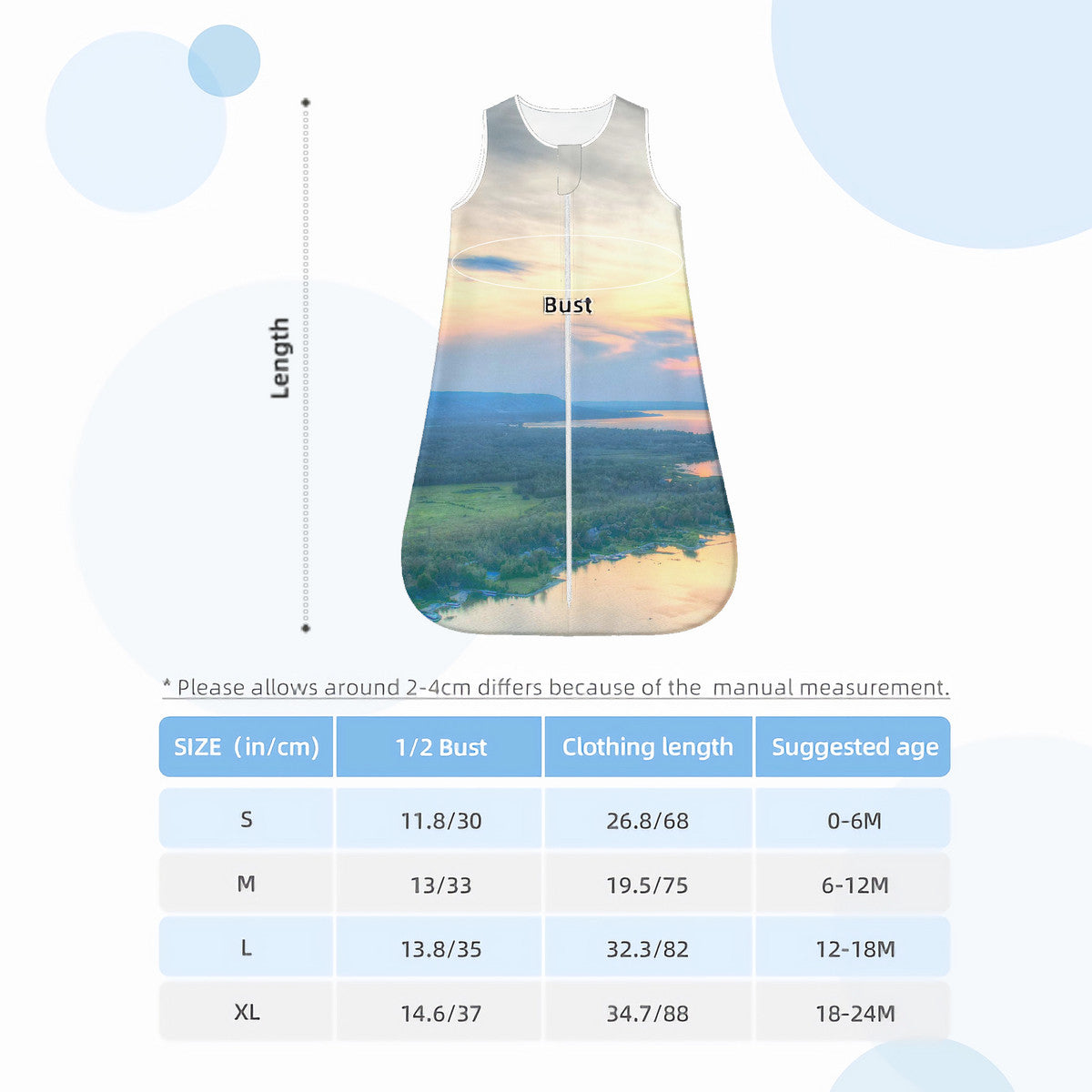 Georgian Bay Glow Baby Breathable Sleeveless Sleeping Bag