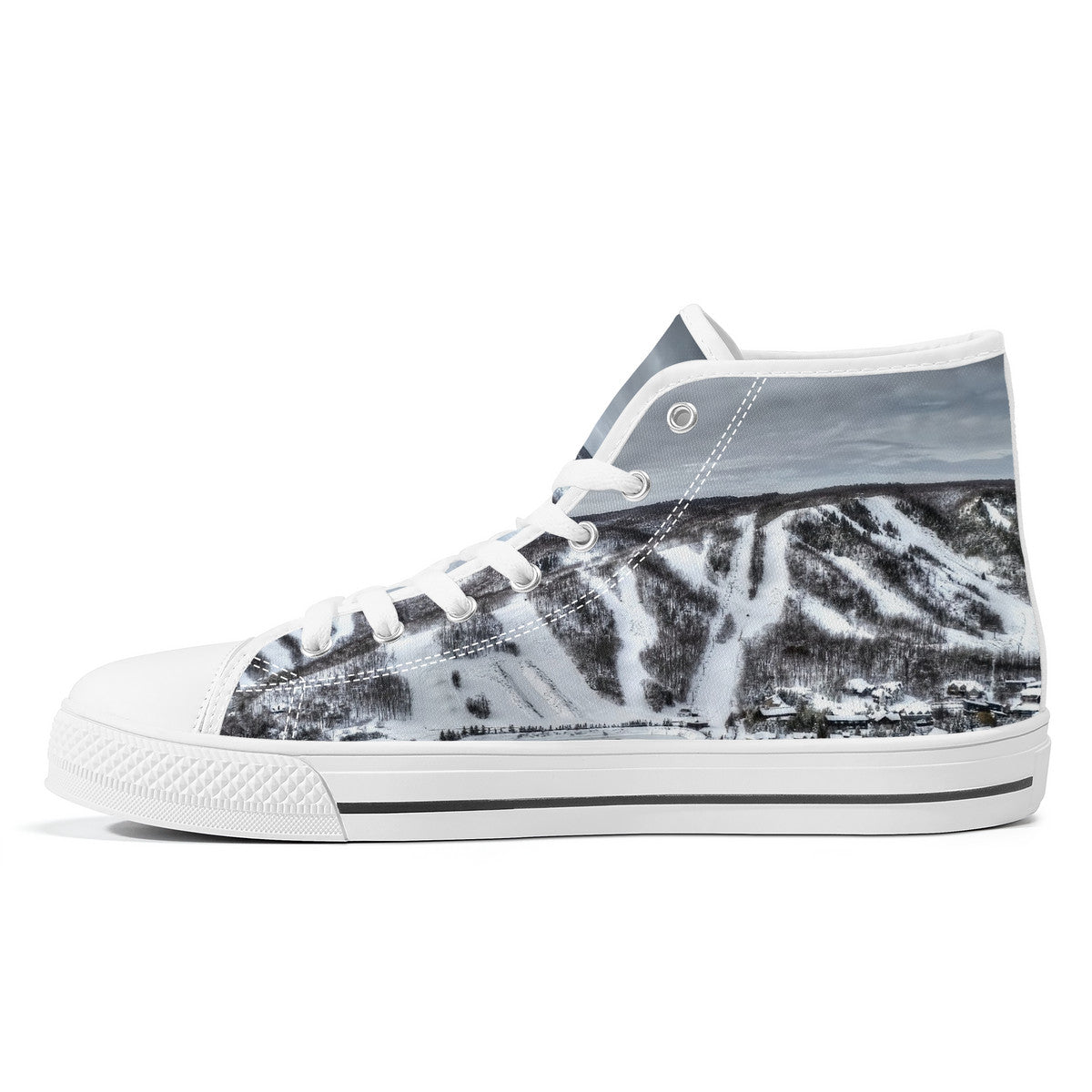Alpine Ski High-Top Canvas Shoes - White