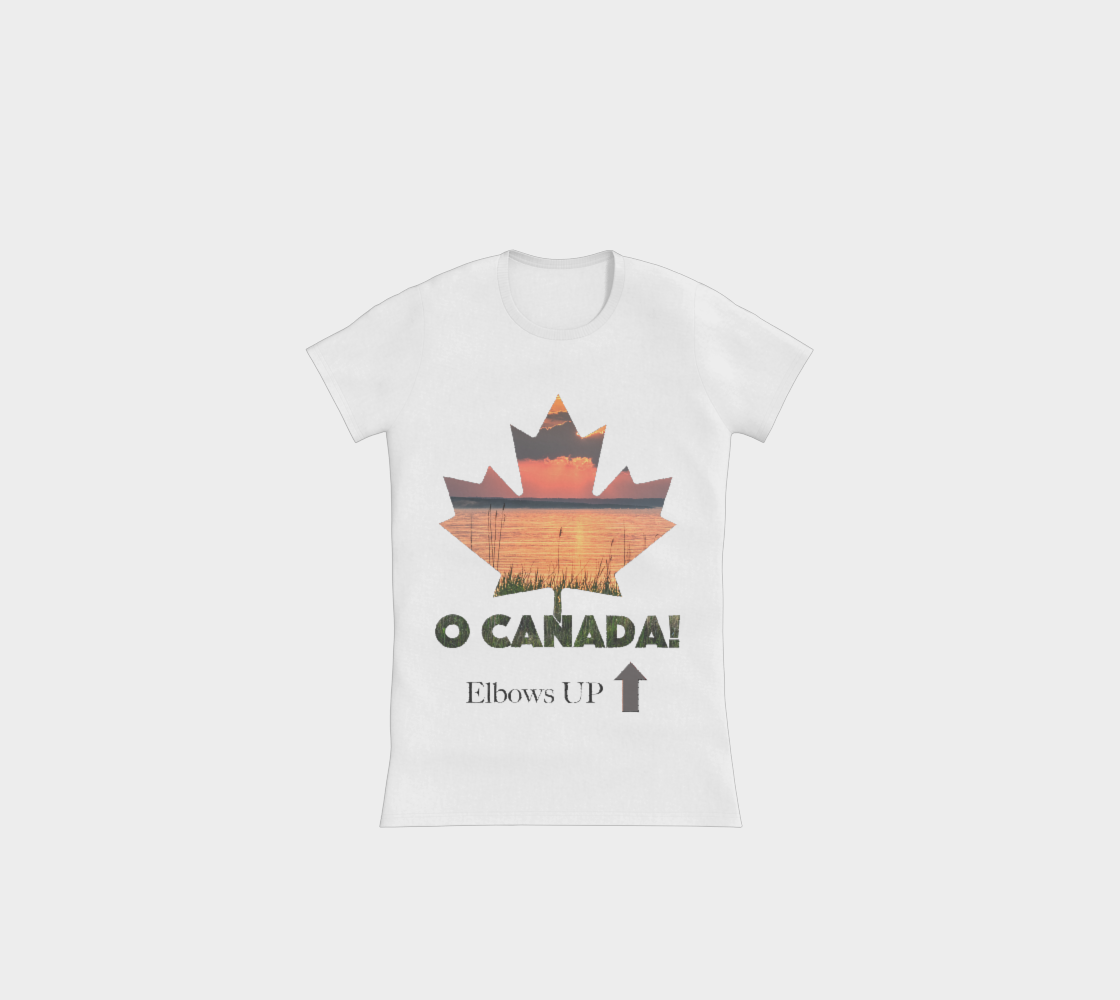 Canada Slim fit Tshirt with Sunset in Maple Leaf