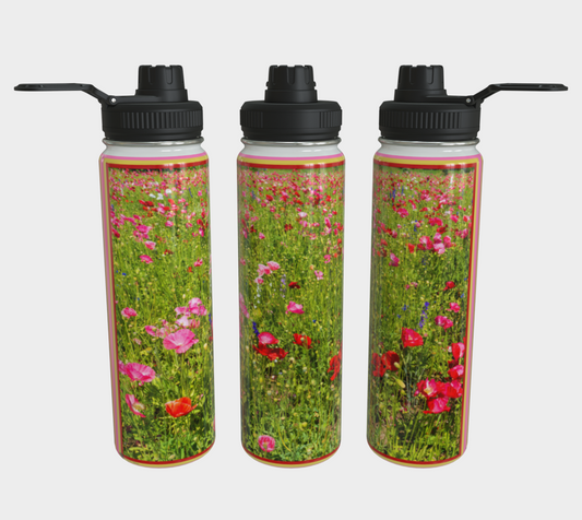 Poppies Water Bottle