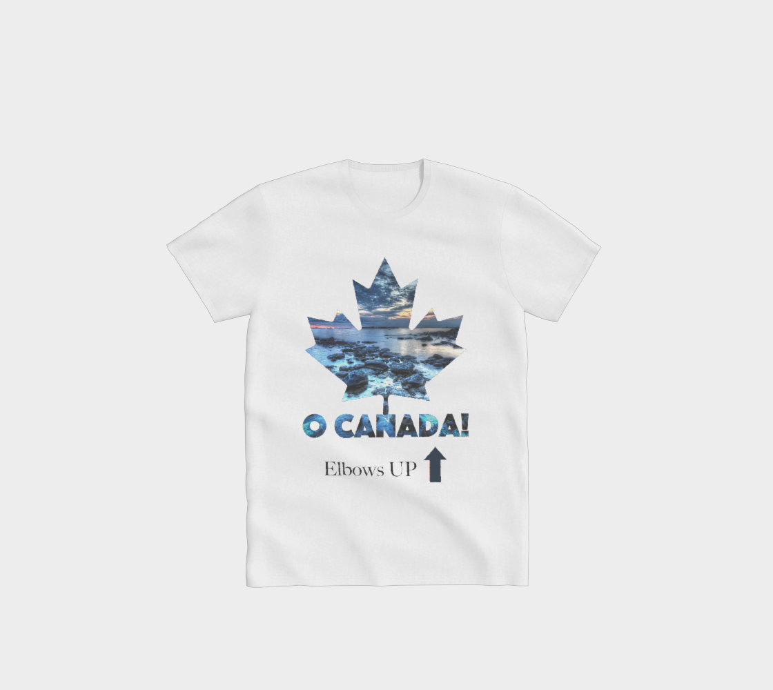 Canada Elbows Up Comfort T Blue Dawn
