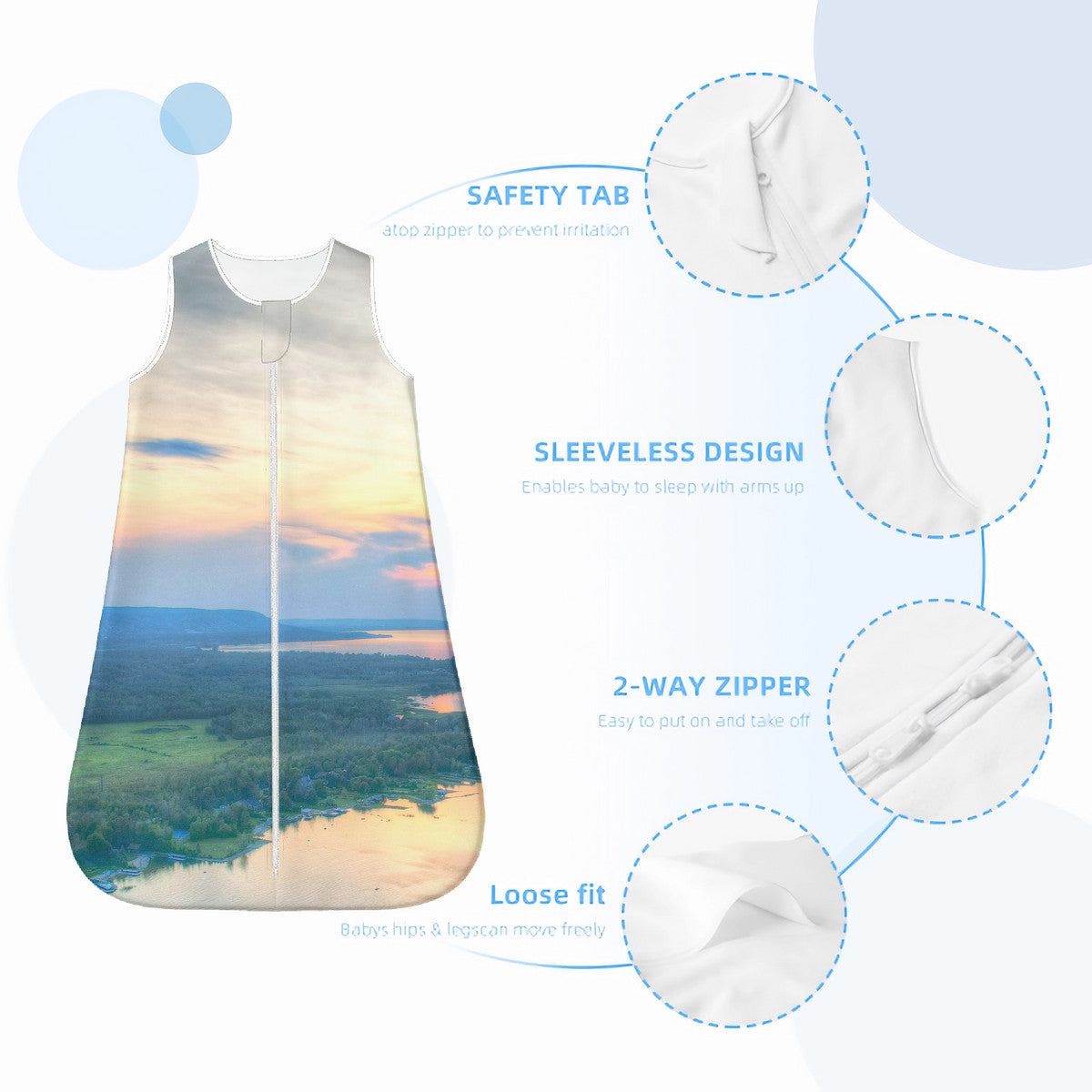 Georgian Bay Glow Baby Breathable Sleeveless Sleeping Bag
