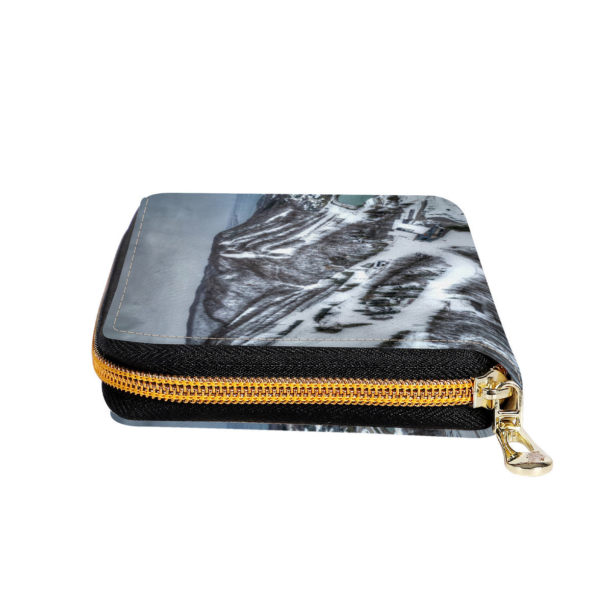 Alpine Ski Club Zipper Purse Clutch Bag