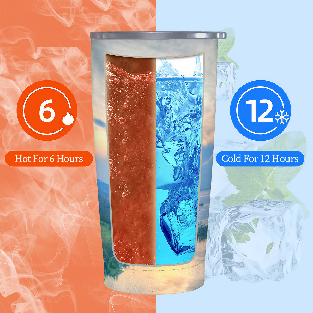GBH Georgian Bay Glow 20oz Stainless Steel Straw Lid Cup