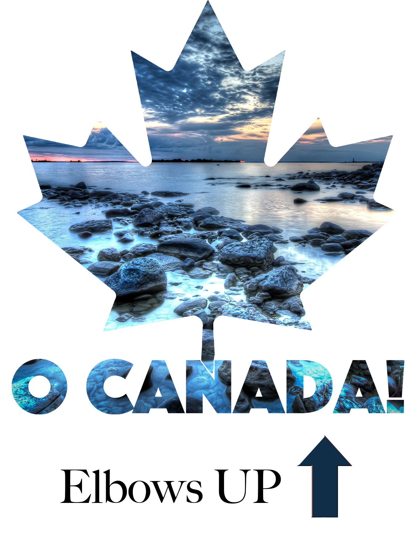 Canada Elbows Up Comfort T Blue Dawn