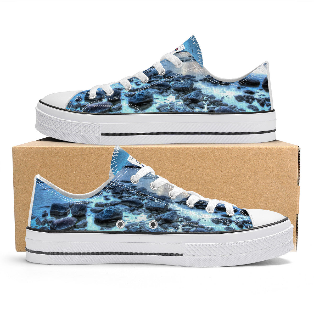 Blue Dawn Low Top Canvas Shoes