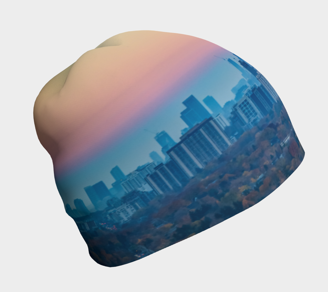 Toronto Skyline Sunset Beanie