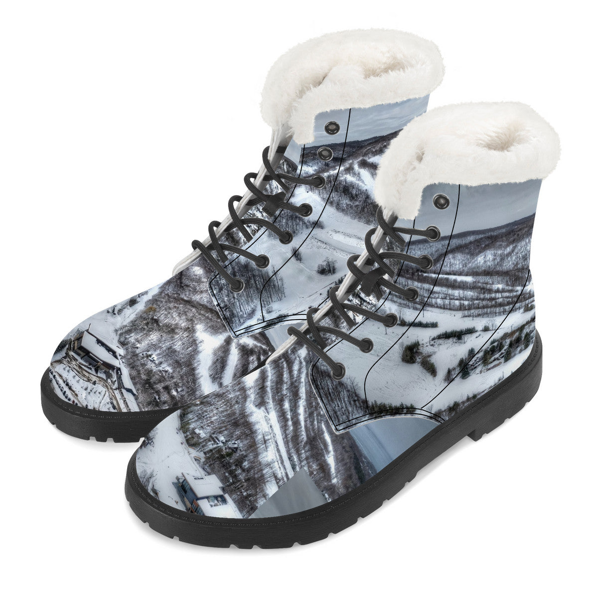 Fun Alpine Ski Club Faux Fur Synthetic Leather Boot