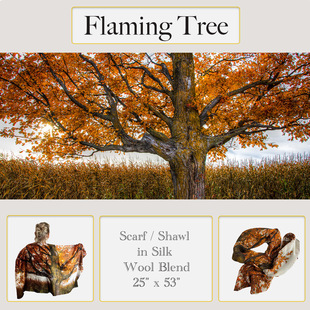 Flaming Tree Scarf/Shawl