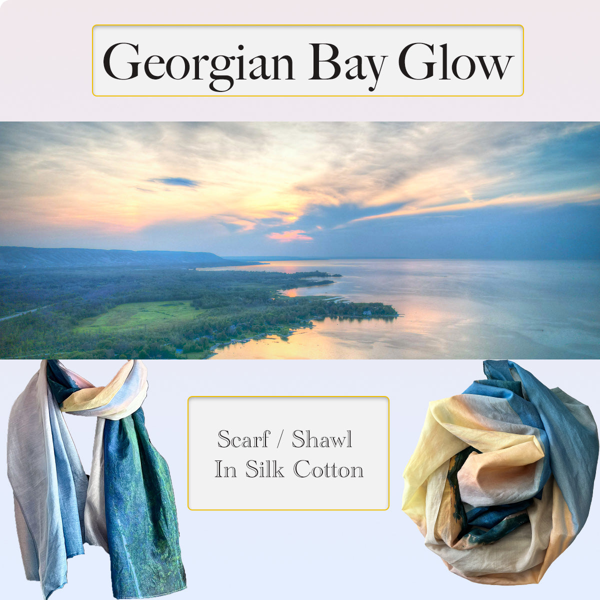 Georgian Bay Glow Scarf/Shawl