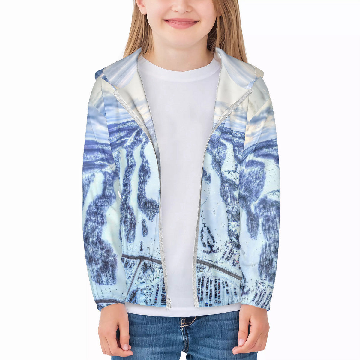 Blue Mountain Kids Sun Protective Lightweight Zipper Hoodie