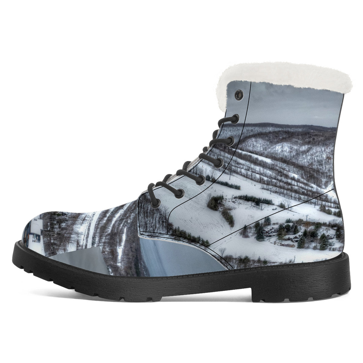 Fun Alpine Ski Club Faux Fur Synthetic Leather Boot