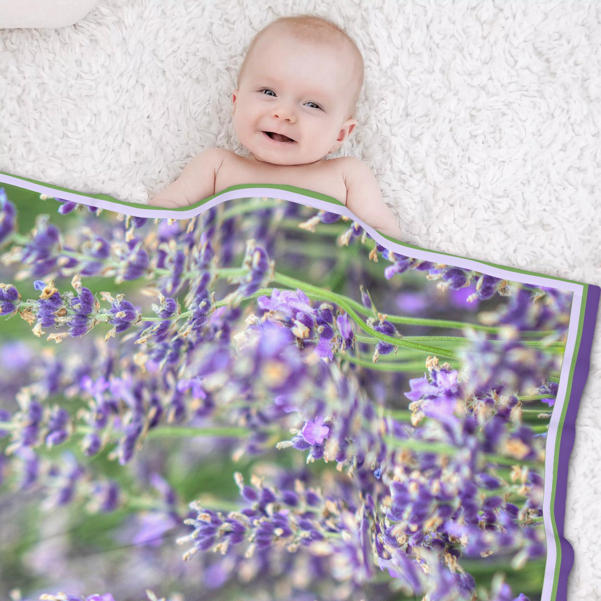 Lavender Fields Soft Baby Blanket