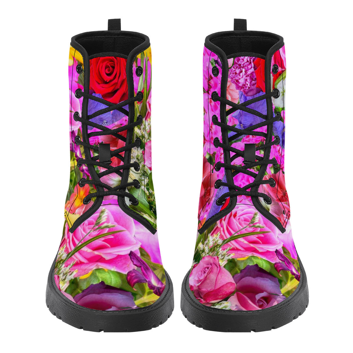 Floral Obsession Synthetic Leather Boots