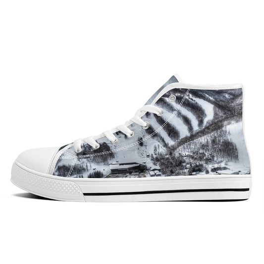 Alpine Ski High-Top Canvas Shoes  - White