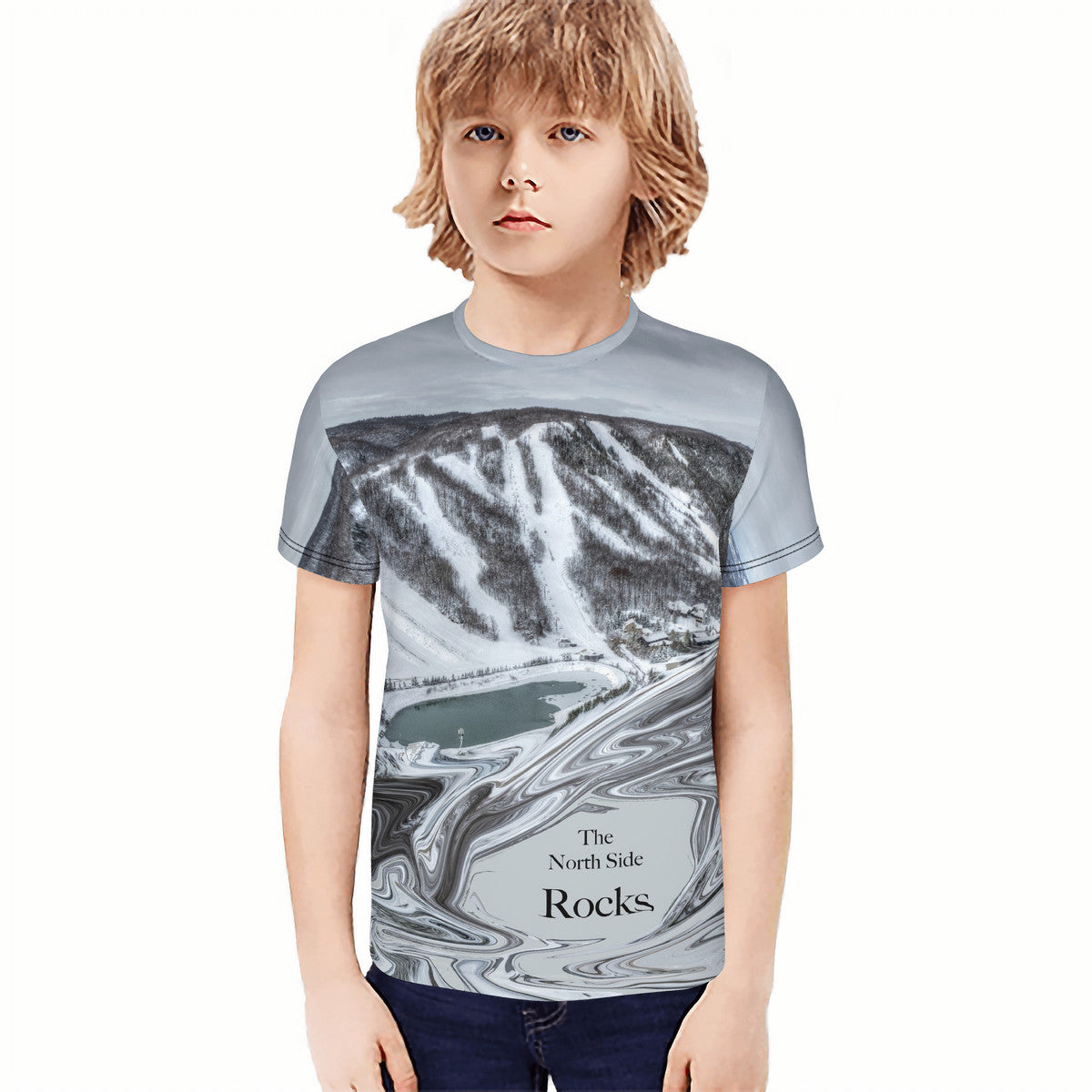 Alpine Ski the North Youth All-Over Print T-Shirt