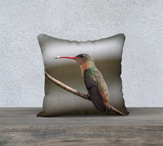 Cinnamon Hummingbird Cushion Cover