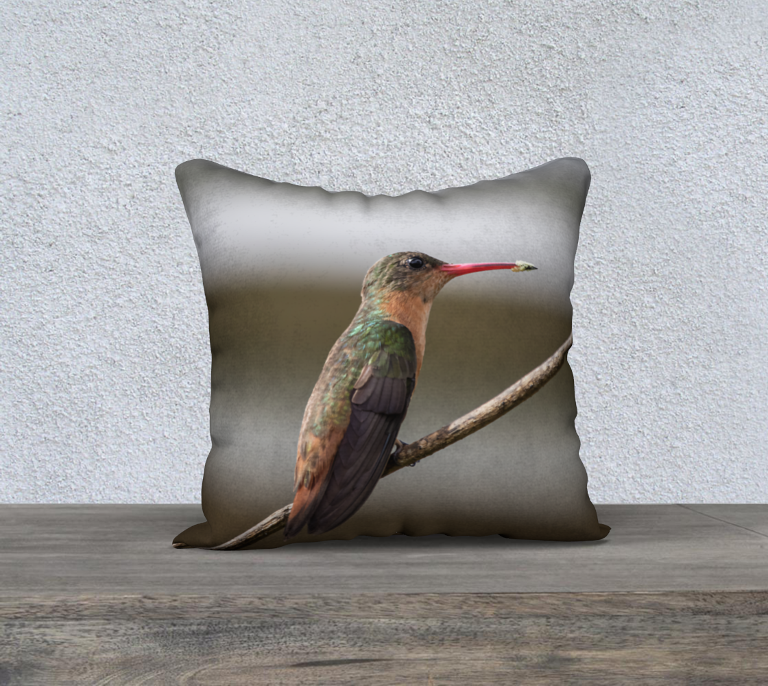 Cinnamon Hummingbird Cushion Cover