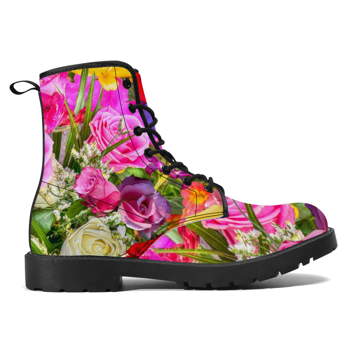 Floral Obsession Synthetic Leather Boots