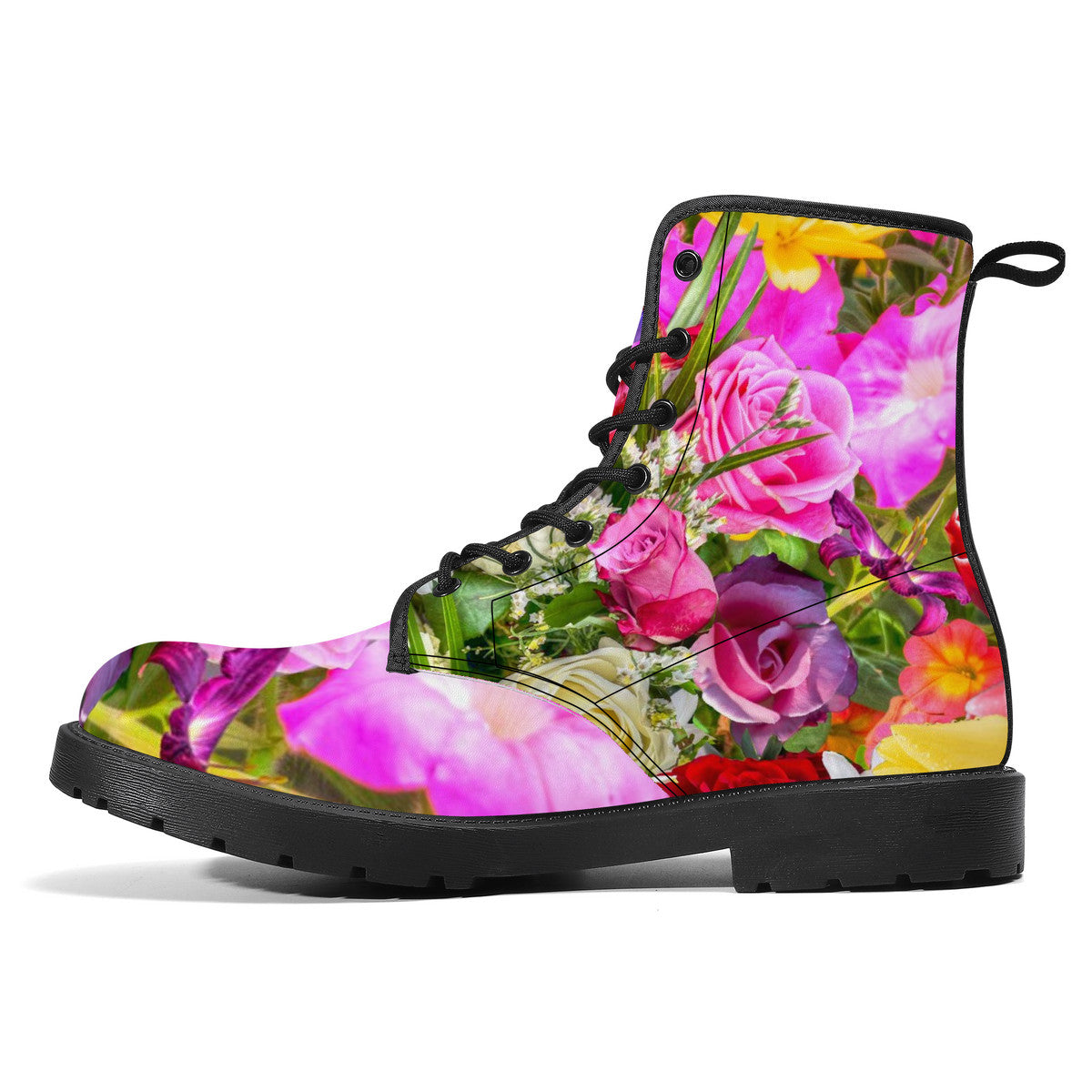 Floral Obsession Synthetic Leather Boots