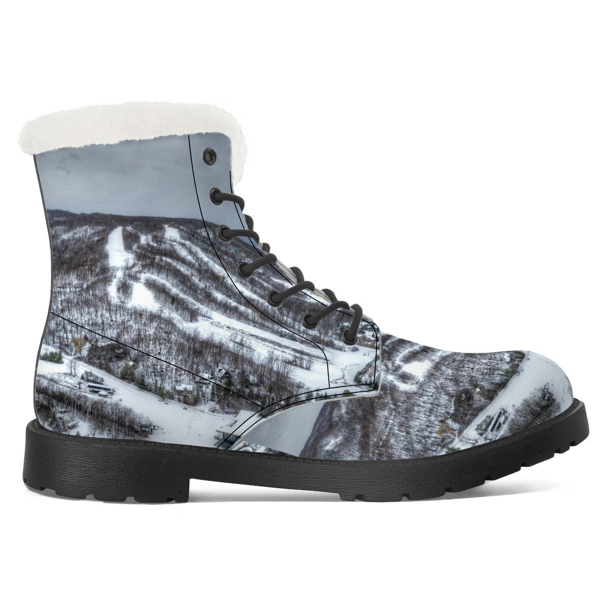 Fun Alpine Ski Club Faux Fur Synthetic Leather Boot