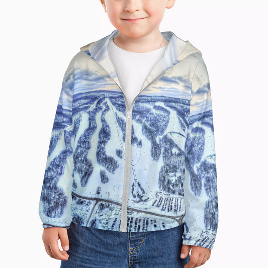 Blue Mountain Kids Sun Protective Lightweight Zipper Hoodie