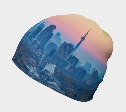 Toronto Skyline Sunset Beanie